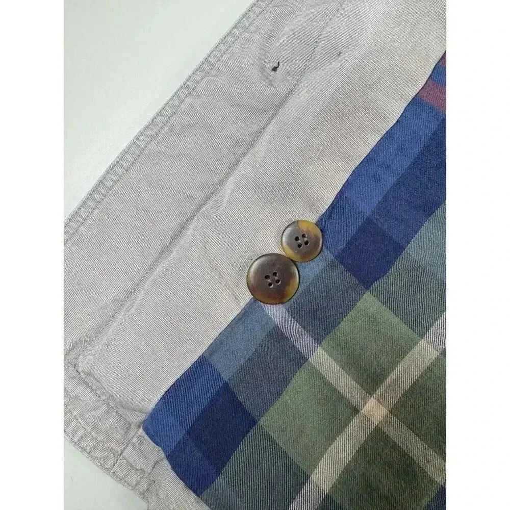 VTG Land's End Mens Chore Coat XLT Barn Jacket Field Corduroy Collar Plaid Lined - Picture 10 of 16